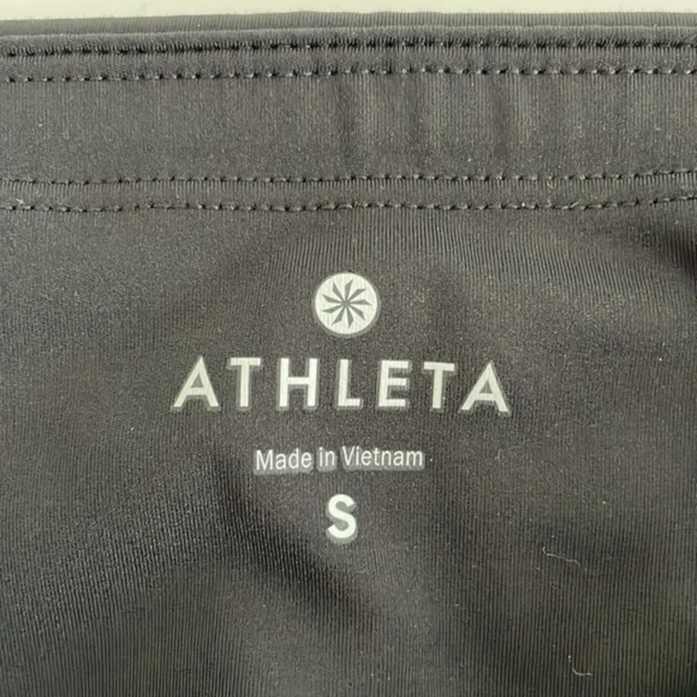 Athleta Black Leggings with Gray Stripes - Picture 9 of 9